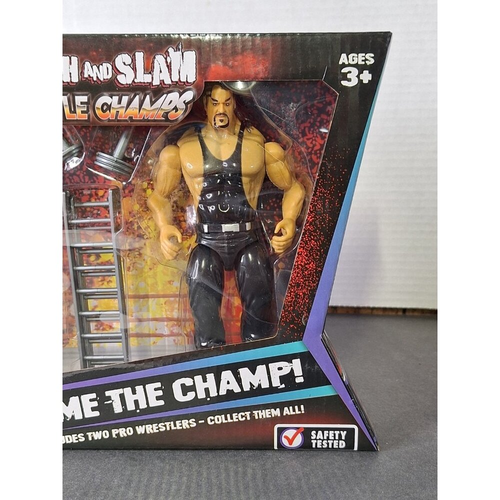 Smash & Slam Wrestle Champs – 2-Figure Pack (White Pants + Black Tank) - Picture 3 of 8